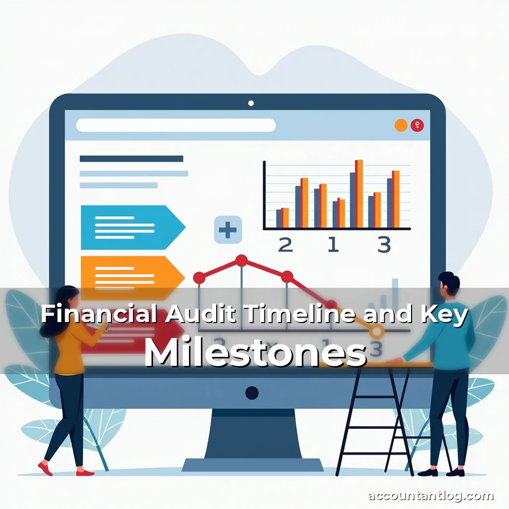Artistic representation for Financial Audit Timeline and Key Milestones