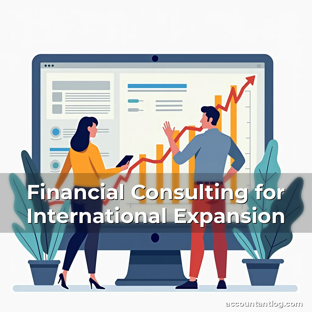Artistic representation for Financial Consulting for International Expansion