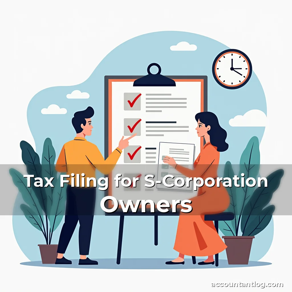 Artistic representation for Tax Filing for S-Corporation Owners