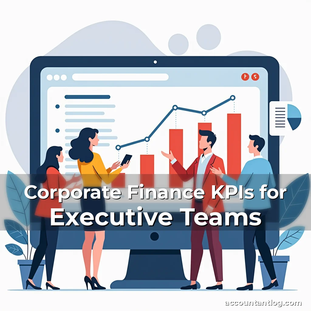 Artistic representation for Corporate Finance KPIs for Executive Teams