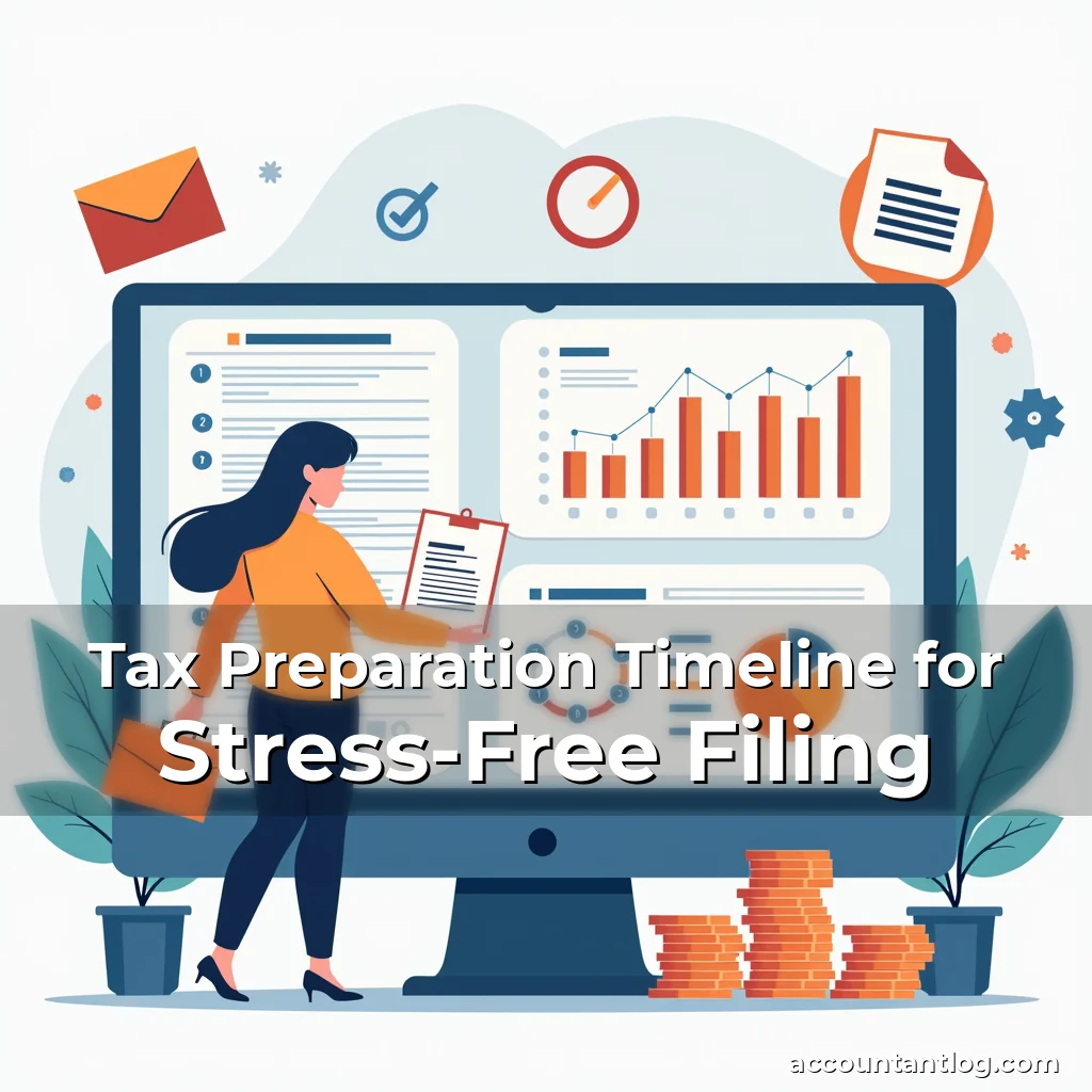 Artistic representation for Tax Preparation Timeline for Stress-Free Filing
