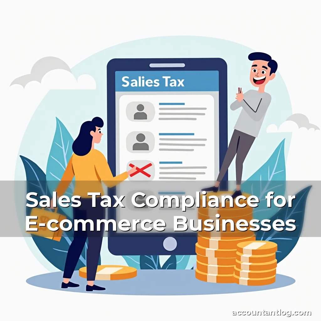 Artistic representation for Sales Tax Compliance for E-commerce Businesses