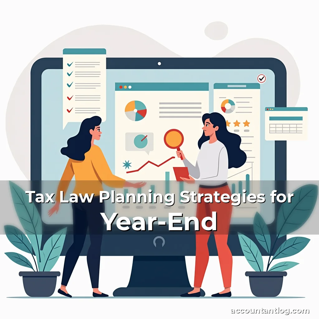 Artistic representation for Tax Law Planning Strategies for Year-End