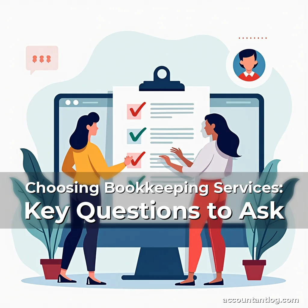 Artistic representation for Choosing Bookkeeping Services: Key Questions to Ask